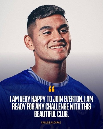 官方:埃弗顿买断阿尔卡拉斯&签约2年,据悉费用1500万欧+300万欧